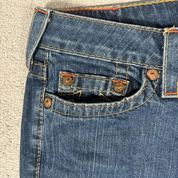 True Religion Johnny Jeans Women’s Size 29 Fit 32x31 Low Rise Straight Leg Jeans - Picture 5 of 14